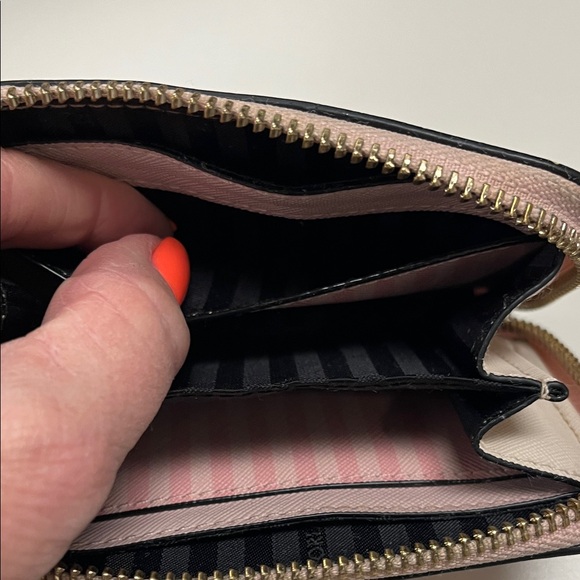 Victoria's Secret Pink and White Striped Mini Zip up Wallet - Picture 11 of 11
